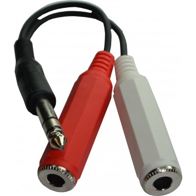 STEREO Jack to Red & White Female Splitter